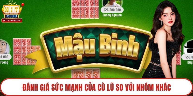 Đánh giá sức mạnh của cù lũ so trong binh xập xám với nhóm khác
