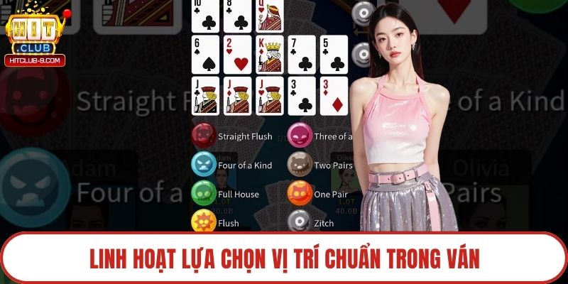 Linh hoạt lựa chọn vị trí chuẩn trong ván
