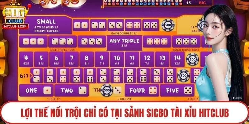 Lợi thế nổi trội chỉ có tại sảnh sicbo tài xỉu Hitclub